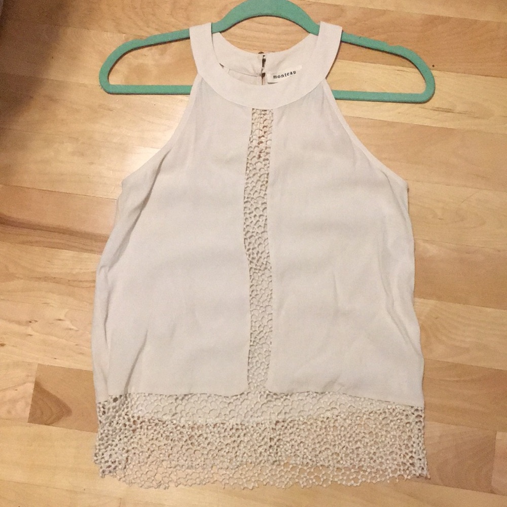 Cream Lacey blouse size XS